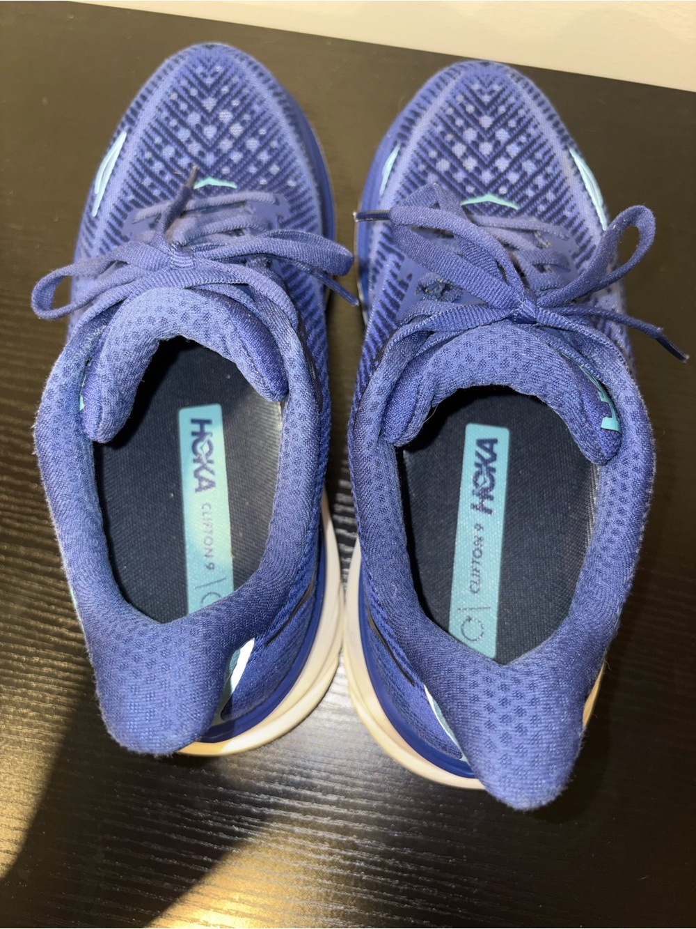 HOKA Clifton 9 Women’s Running Shoes Blue Aqua Size 7.5B Athletic Sneaker - Picture 6 of 10